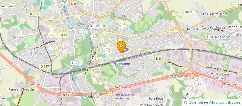 localisation de l'entreprise EN AVANT DE GUINGAMP FEMININES  GUINGAMP