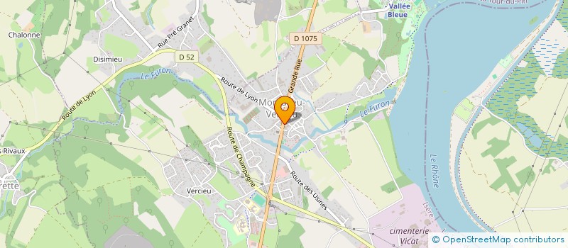 localisation de l'entreprise EN JAUNE CLAIR  MONTALIEU-VERCIEU