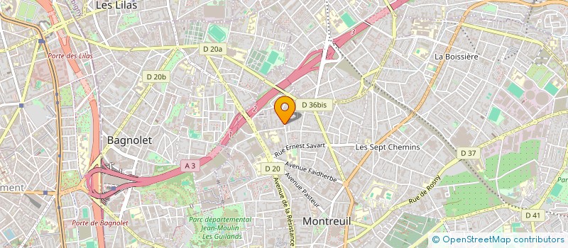 localisation de l'entreprise EN L'AIR à MONTREUIL