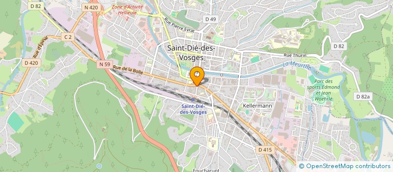 localisation de l'entreprise EN MODE à SAINT-DIE-DES-VOSGES