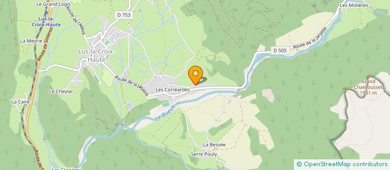 localisation de l'entreprise EN MONTAGNE SPORT à LUS-LA-CROIX-HAUTE