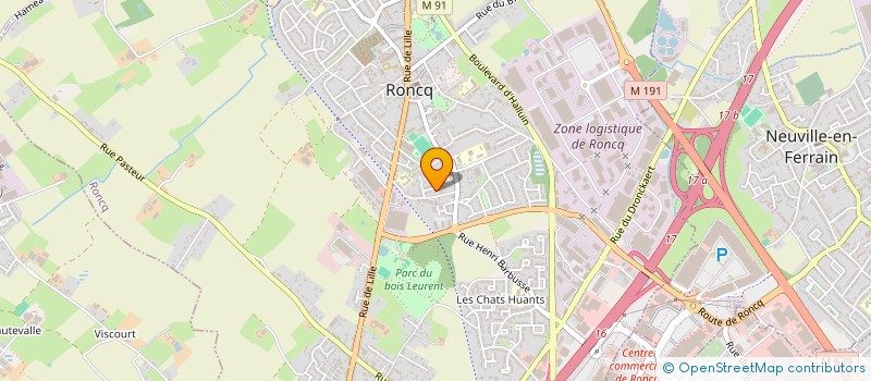 localisation de l'entreprise EN ROUTE LES COLIS à RONCQ