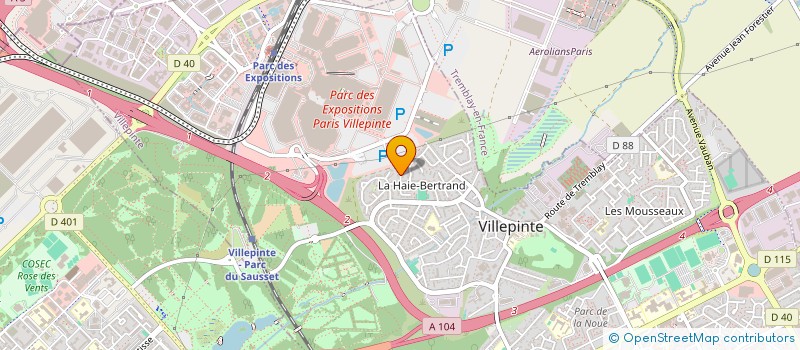 localisation de l'entreprise EN UN CLIN D'OEIL à VILLEPINTE