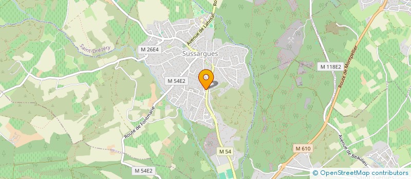 localisation de l'entreprise EN VRAC (VALORISATION, RE-EMPLOI, ANIMATION, COLLECTE)  SUSSARGUES
