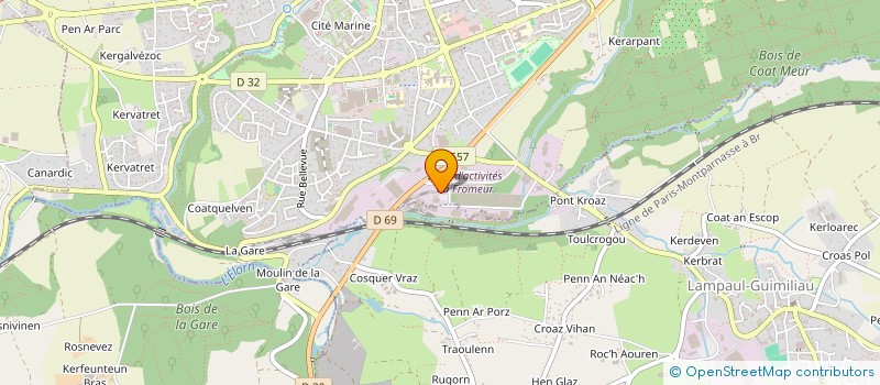 localisation de l'entreprise ENA à LANDIVISIAU