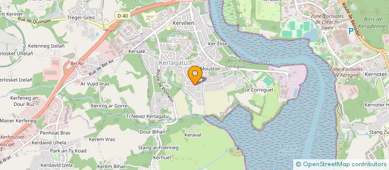 localisation de l'entreprise ENA  QUIMPER