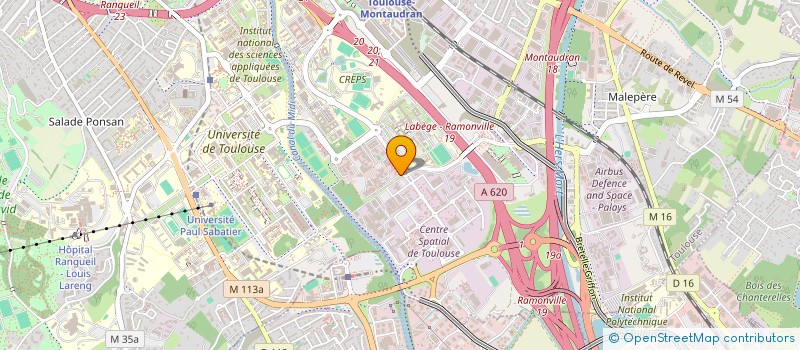 localisation de l'entreprise ENAC LATECOERE à TOULOUSE