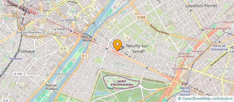 localisation de l'entreprise ENACTION à NEUILLY-SUR-SEINE