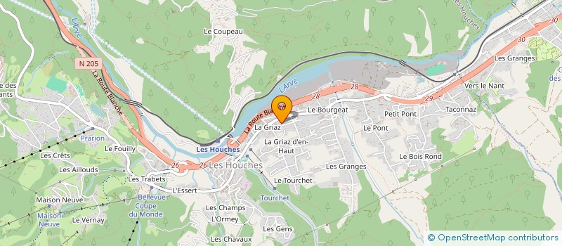 localisation de l'entreprise ENAMOR  LES HOUCHES