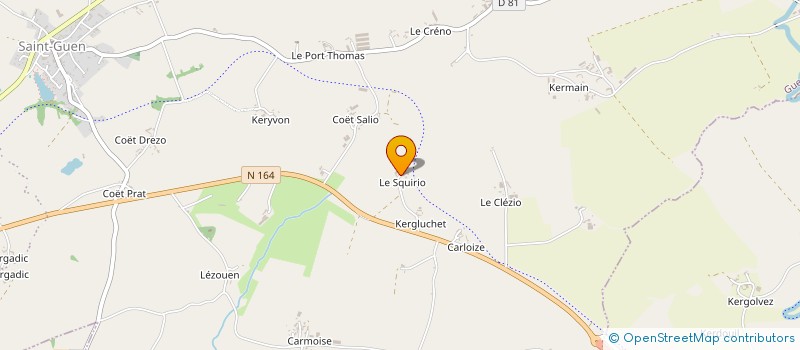 localisation de l'entreprise ENAMOUR VALIANT à GUERLEDAN