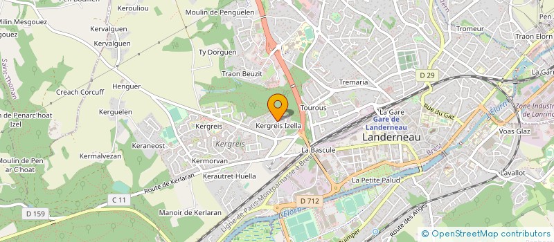 localisation de l'entreprise ENB CREATION  LANDERNEAU