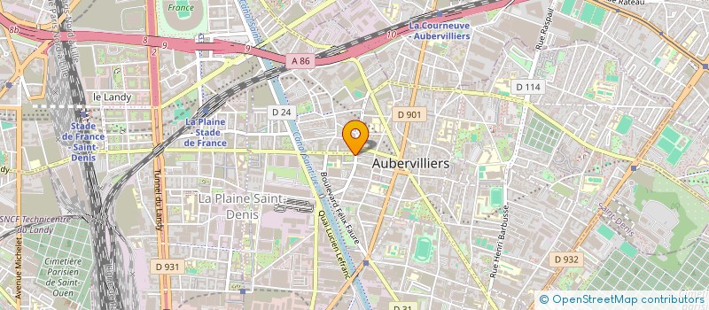 localisation de l'entreprise ENB: ETUDE, NEGOCIATION, BATIMENT à AUBERVILLIERS