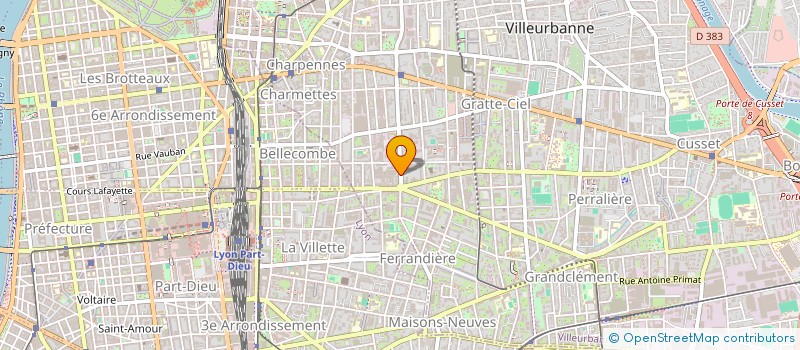 localisation de l'entreprise ENBC BAT  VILLEURBANNE