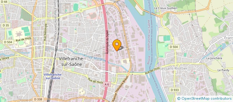 localisation de l'entreprise ENCHERES RHONE ALPES- E R A  VILLEFRANCHE-SUR-SAONE