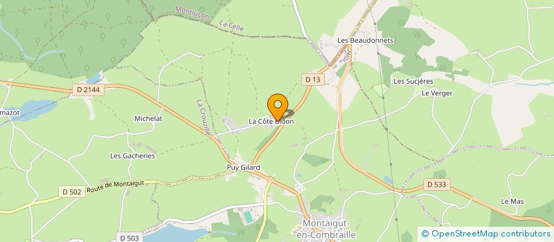 localisation de l'entreprise ENCLOS DU BOIS DE SARRE  MONTAIGUT-EN-COMBRAILLE