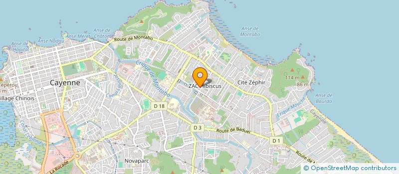 localisation de l'entreprise ENCO BTP à CAYENNE