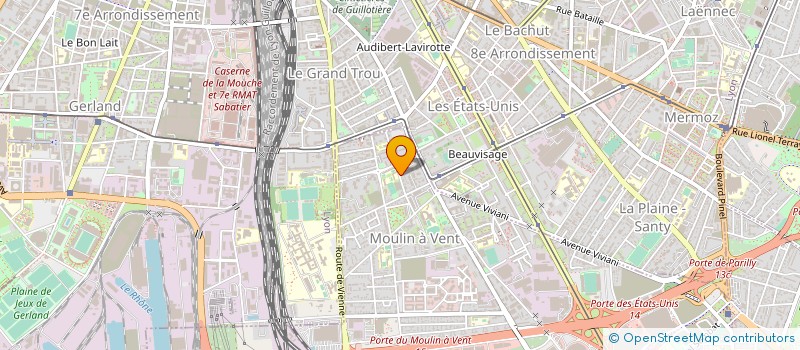 localisation de l'entreprise ENCOU ECOLE AMICALE LAIQUE MOULIN A VENT à VENISSIEUX