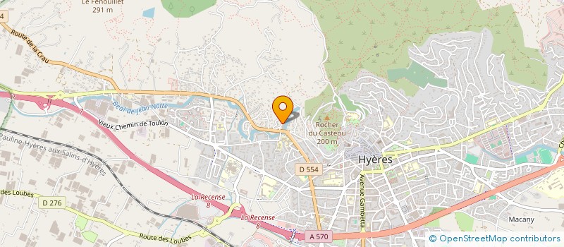 localisation de l'entreprise ENCOURAGER L'INNOVATION ET EN PARTICULIER LA ROBOTIQUE AUPRES DE LA JEUNESSE (ROBOTINNA) à HYERES