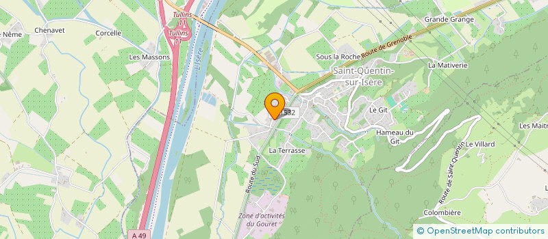 localisation de l'entreprise ENCR  SAINT-QUENTIN-SUR-ISERE