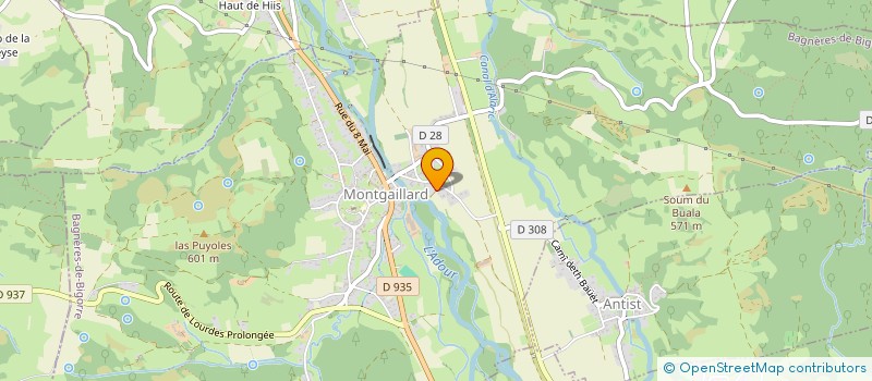 localisation de l'entreprise ENCRAGE  MONTGAILLARD