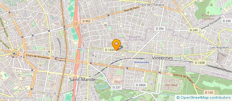 localisation de l'entreprise ENCRES LIBRES à VINCENNES