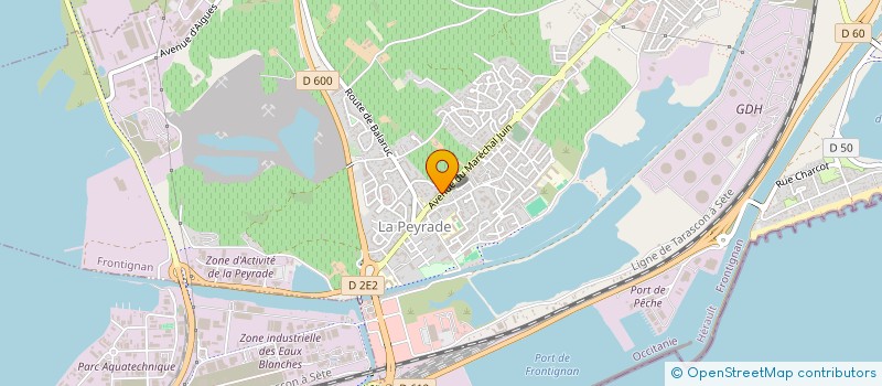 localisation de l'entreprise ENCRES VIVES, LIRE/ECRIRE, 34 à FRONTIGNAN