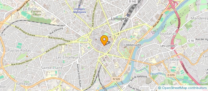 localisation de l'entreprise ENCYCLIES à LIMOGES