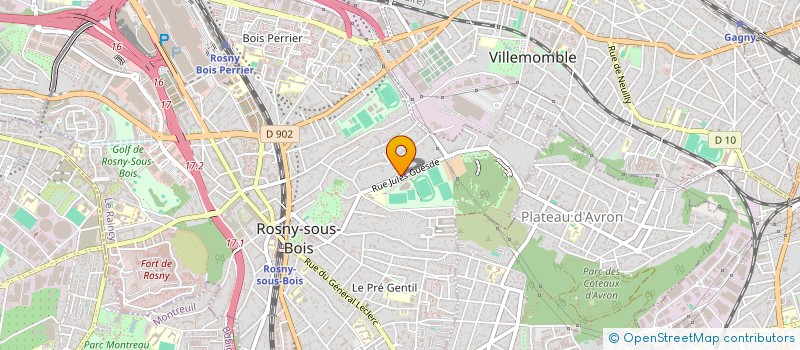 localisation de l'entreprise END ASCENSEUR à ROSNY-SOUS-BOIS