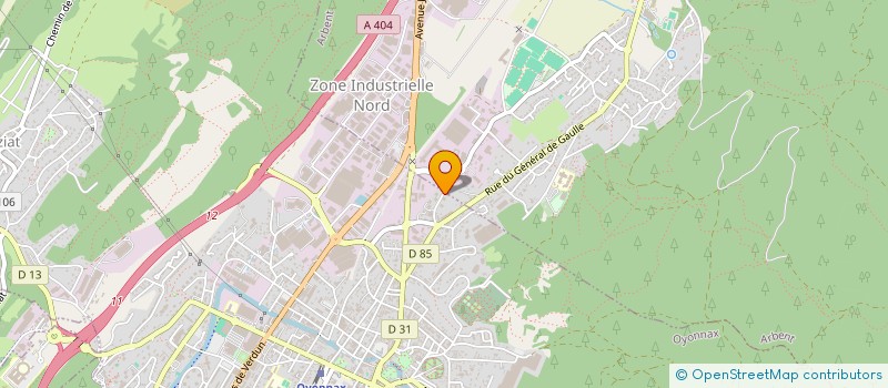localisation de l'entreprise ENDA à OYONNAX