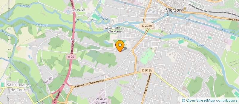 localisation de l'entreprise ENDCO (ENERGIES NOUVELLES DU CENTRE OUEST)  VIERZON