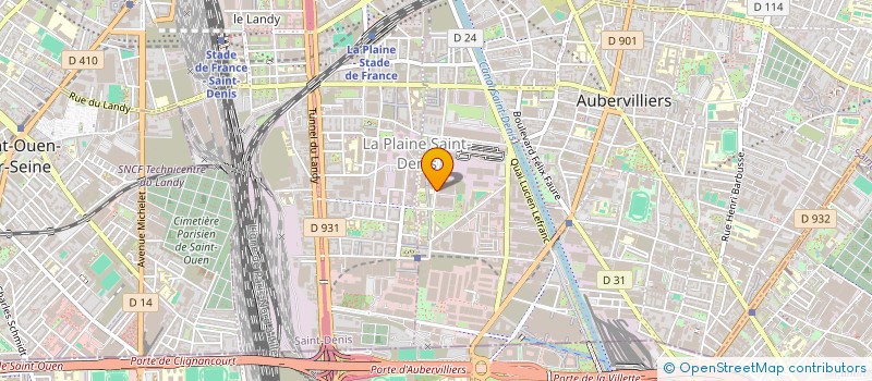 localisation de l'entreprise ENDEMOL FICTION à AUBERVILLIERS