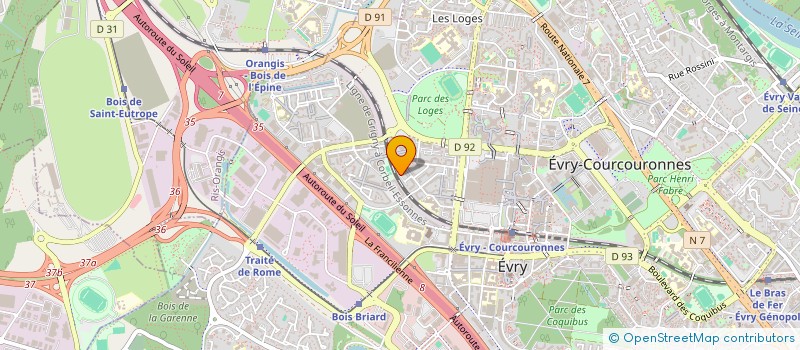 localisation de l'entreprise ENDUIT BATIMENT 2 à EVRY-COURCOURONNES