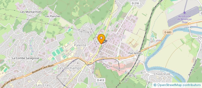 localisation de l'entreprise ENDUITS BANDES SERVICES à BESANCON