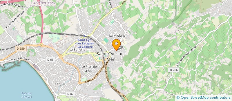 localisation de l'entreprise ENDURANCE SPORT ORGANISATION ST CYR SUR MER (ESO ST CYR SUR MER) à SAINT-CYR-SUR-MER