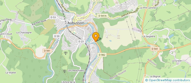 localisation de l'entreprise ENDURO CLUB AUBUSSONNAIS à AUBUSSON