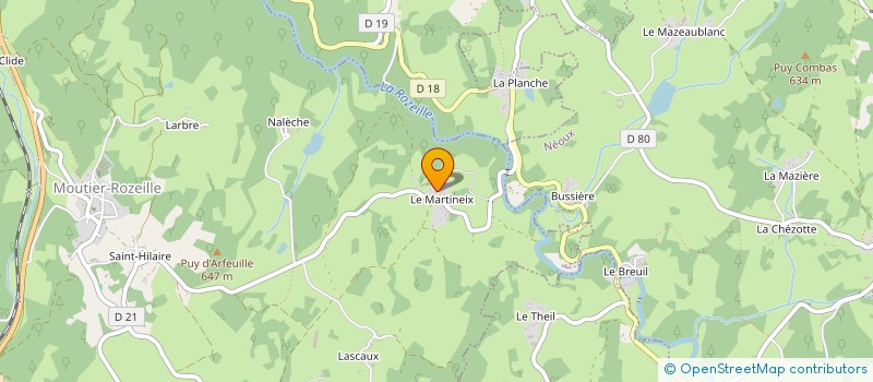 localisation de l'entreprise ENDURO DES MILLEVACHES à MOUTIER-ROZEILLE