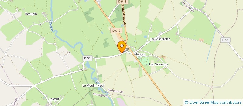 localisation de l'entreprise ENE'RJ SAS à NOHANT-VIC