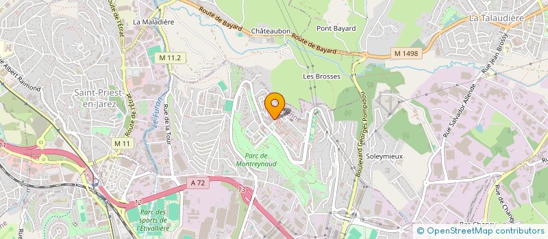 localisation de l'entreprise ENECA  SAINT-ETIENNE