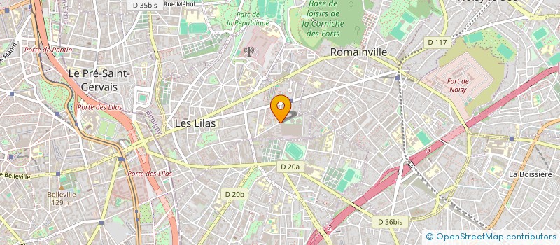 localisation de l'entreprise ENEL à LES LILAS