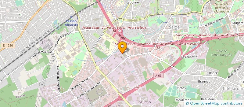localisation de l'entreprise ENELEC à PESSAC