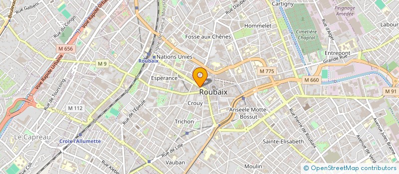 localisation de l'entreprise ENER'GO à ROUBAIX