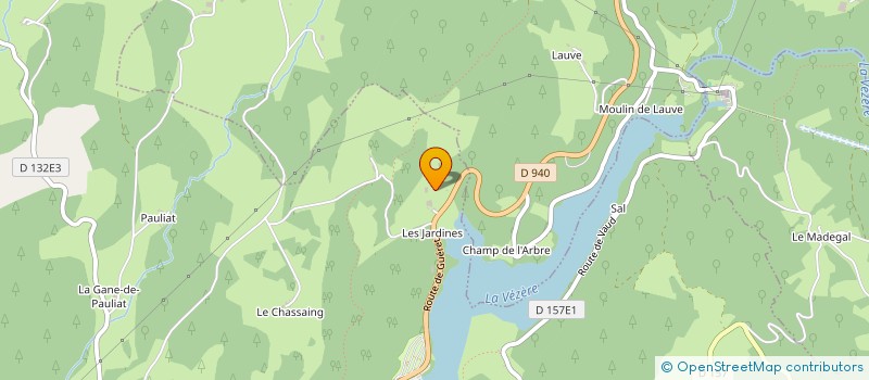localisation de l'entreprise ENERBOIS SARL à TREIGNAC