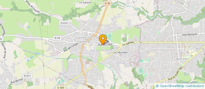 localisation de l'entreprise ENERCONSO à GREZIEU-LA-VARENNE