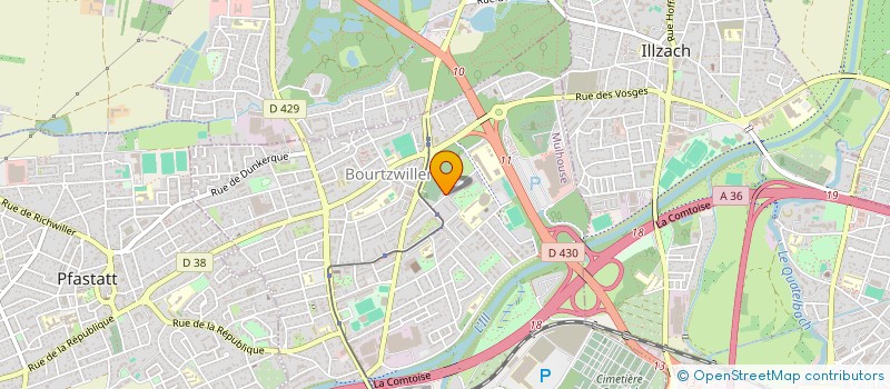 localisation de l'entreprise ENEREGIE 68 à MULHOUSE