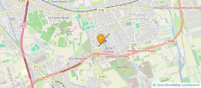 localisation de l'entreprise ENERGETIQUES MAINTENANCES ET DEPANNAGES  ENTRAIGUES-SUR-LA-SORGUE