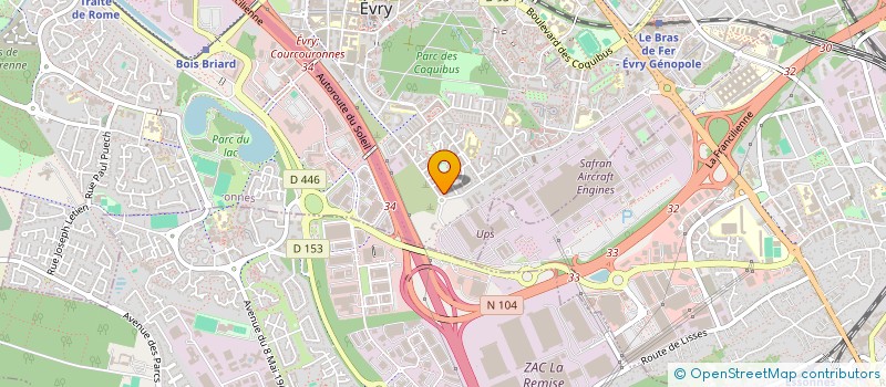 localisation de l'entreprise ENERGIA SYSTEMES à EVRY-COURCOURONNES
