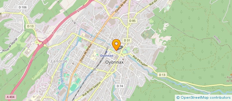localisation de l'entreprise ENERGIC'SERVICES à OYONNAX