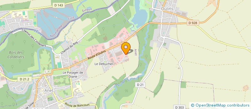localisation de l'entreprise ENERGIE BOIS FORMATION EBF à ANET