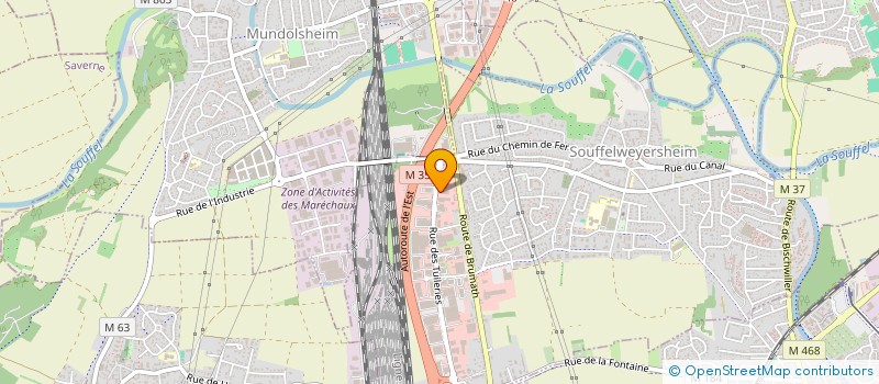 localisation de l'entreprise ENERGIE CONFORT SYSTEMS  SOUFFELWEYERSHEIM