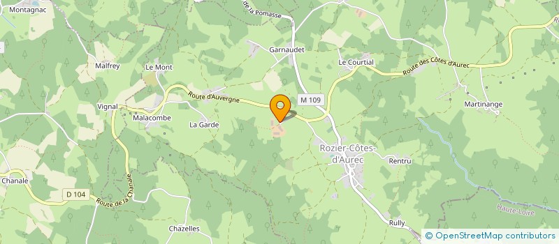 localisation de l'entreprise ENERGIE GARENNES  ROZIER-COTES-D'AUREC